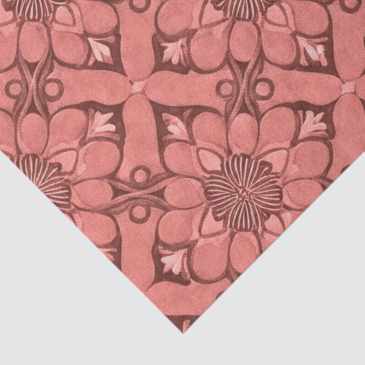 Sangria Victoriaans bloemenrooster ontwerpstijl Tissuepapier (Detail)