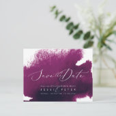 Sangria-Waterverf De datum opslaan Briefkaart (Staand voorkant)