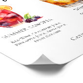 Sangria Whiskey Sour Signature Cocktails Menu Poster (Hoek)