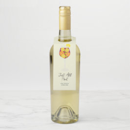 Sangria-wijncocktailmixkit met fruit toevoegen flessenhanger