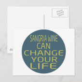 Sangria Wine kan je leven veranderen Briefkaart (Voorkant / Achterkant)