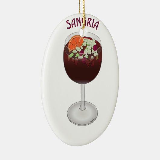SANGRIA WINE ONTWERP KERAMISCH ORNAMENT (Rechts)