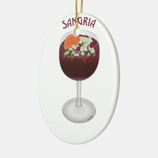 SANGRIA WINE ONTWERP KERAMISCH ORNAMENT (Links)