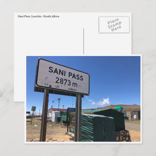 sani pass 2873 briefkaart (Voorkant / Achterkant)