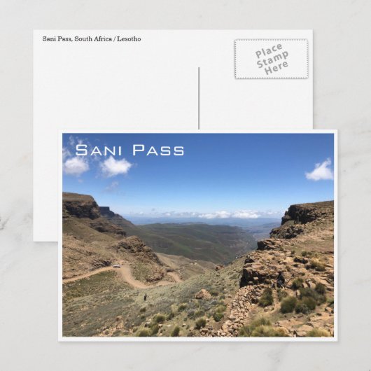sani pass drive briefkaart (Voorkant / Achterkant)