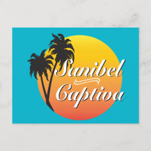 Sanibel Captiva Islands Florida Elegante Palmen Briefkaart
