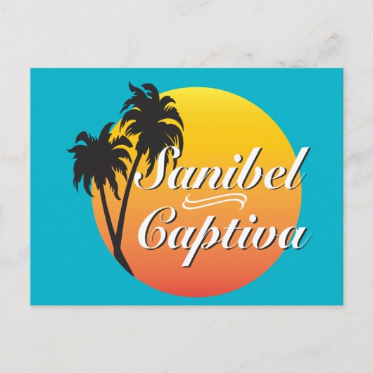 Sanibel Captiva Islands Florida Elegante Palmen Briefkaart (Voorkant)