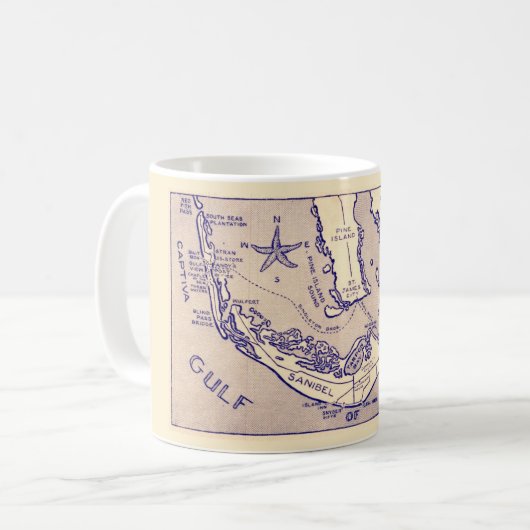 Sanibel Captival Map Mok (Voorkant links)