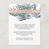 Sanibel | Details tropische botanische bruiloft Informatiekaartje (Voorkant)