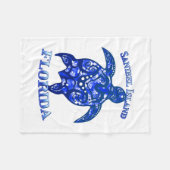 Sanibel Florida Vacation Tribal Turtle Fleece Deken (Voorkant (Horizontaal))