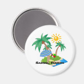 Sanibel Florida vakantion koelkast magnet (Voorkant / Achterkant)