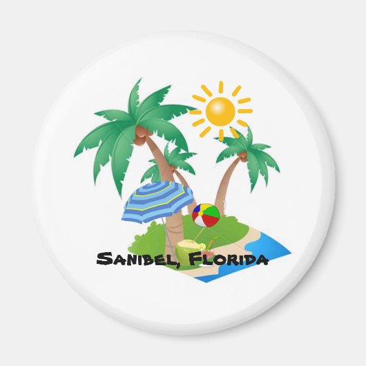 Sanibel Florida vakantion koelkast magnet (Voorkant)