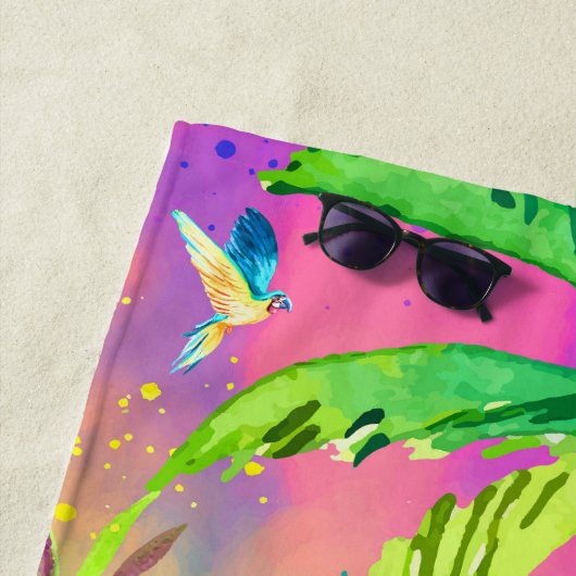 Sanibel is mijn Happy Place Beach Towel Strandlaken (In situ)