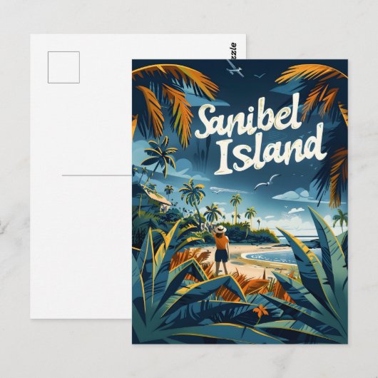 Sanibel Island Beach Briefkaart (Voorkant / Achterkant)
