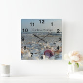  Sanibel Island Beach Clock Vierkante Klok (Huis)