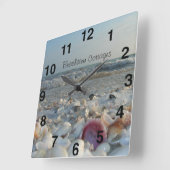  Sanibel Island Beach Clock Vierkante Klok (Hoek)