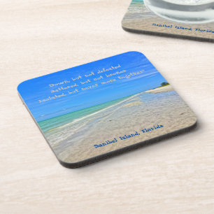 Sanibel Island Beach Florida Pre-orkaan Ian Bier Onderzetter