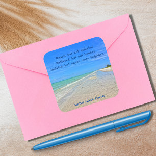 Sanibel Island Beach Florida Pre-orkaan Ian Vierkante Sticker