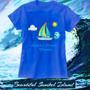 Sanibel Island FL Zeilboot en zon T-shirt