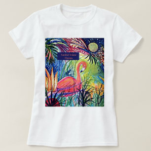 Sanibel Island Flamingo Art T-shirt