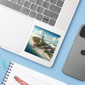 Sanibel Island Florida 3 inch Vinyl Sticker (Laptop met iPhone)
