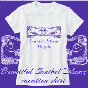 Sanibel Island Florida Art Deco Mermaids T-shirt