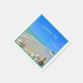 Sanibel Island Florida Beach met Herfst Pompoenen Servet (Hoek)