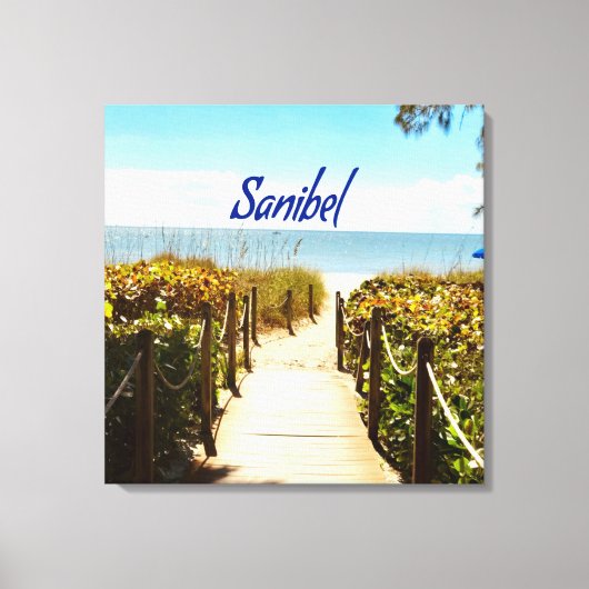 Sanibel Island Florida Beach Ocean Canvas Afdruk (Voorkant)