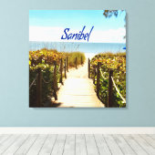 Sanibel Island Florida Beach Ocean Canvas Afdruk (Insitu (Houten vloer))