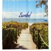Sanibel Island Florida Beach Ocean Douchegordijn (Voorkant)