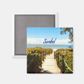 Sanibel Island Florida Beach Ocean Magneet (Voorkant / Achterkant)