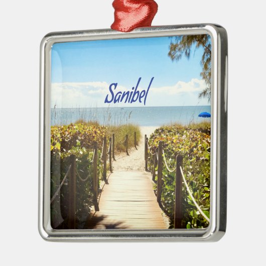 Sanibel Island Florida Beach Ocean Metalen Ornament (Links)