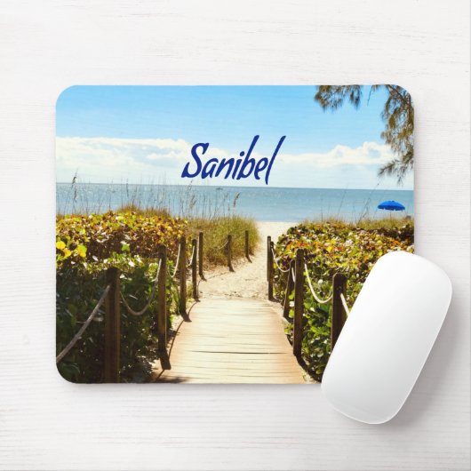 Sanibel Island Florida Beach Ocean Muismat (Met muis)
