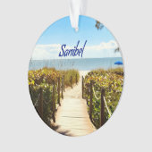 Sanibel Island Florida Beach Ocean Ornament (voorkant)