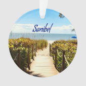 Sanibel Island Florida Beach Ocean Ornament (voorkant)