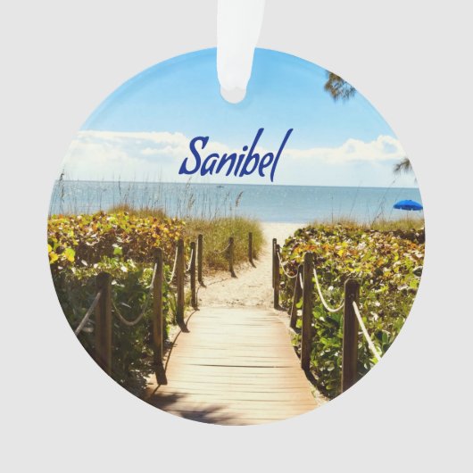 Sanibel Island Florida Beach Ocean Ornament (voorkant)