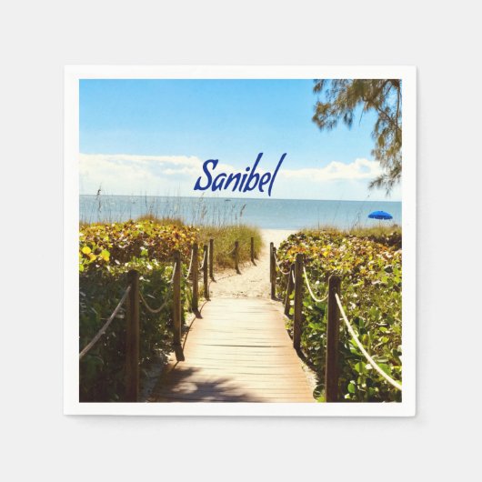 Sanibel Island Florida Beach Ocean Servet (Voorkant)