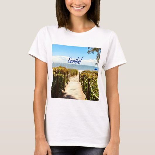 Sanibel Island Florida Beach Ocean T-shirt (Voorkant)