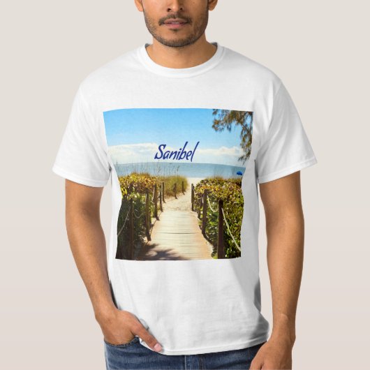 Sanibel Island Florida Beach Ocean T-shirt (Voorkant)