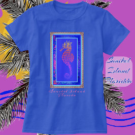  Sanibel Island Florida Colorful Seahorse T-shirt