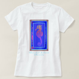  Sanibel Island Florida Colorful Seahorse T- T-shirt