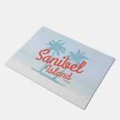 Sanibel Island Florida Coral Ocean Souvenir Deurmat (Schuin)