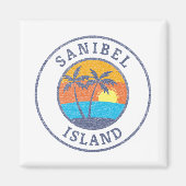 Sanibel Island, Florida Faded Classic Style Magneet (Voorkant)