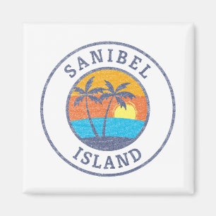 Sanibel Island, Florida Faded Classic Style Magneet