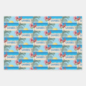 Sanibel Island Florida illustratie Inpakpapier Vel (Voorkant 2)