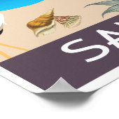 Sanibel Island Florida in de klassieke reisstijl Poster (Hoek)