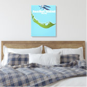 Sanibel Island Florida kaart Canvas Afdruk (Insitu (Slaapkamer))