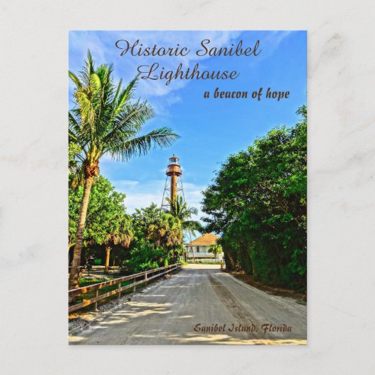 Sanibel Island Florida Lighthouse Beacon of Hope Briefkaart (Voorkant)