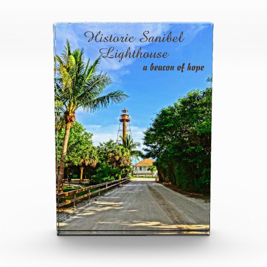 Sanibel Island Florida Lighthouse Beacon of Hope Fotoblokken (Voorkant)