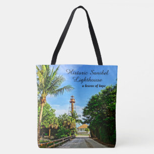 Sanibel Island Florida Lighthouse Beacon of Hope Tote Bag